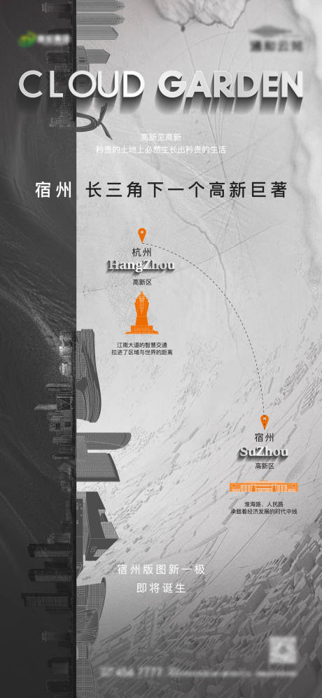 源文件下载【享设计】搜索编号：60820015440943070【地产起势海报】