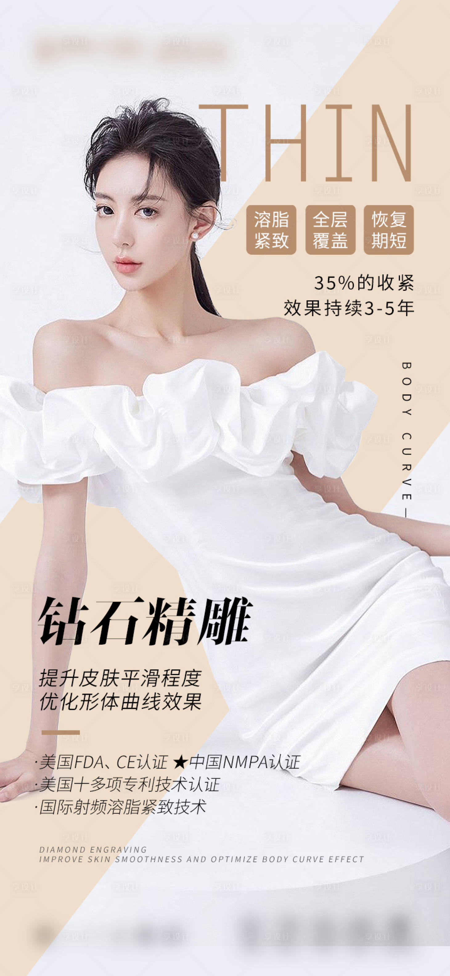 源文件下載【享設(shè)計(jì)】搜索編號(hào)：13650015709326345【醫(yī)美吸脂人物海報(bào)】