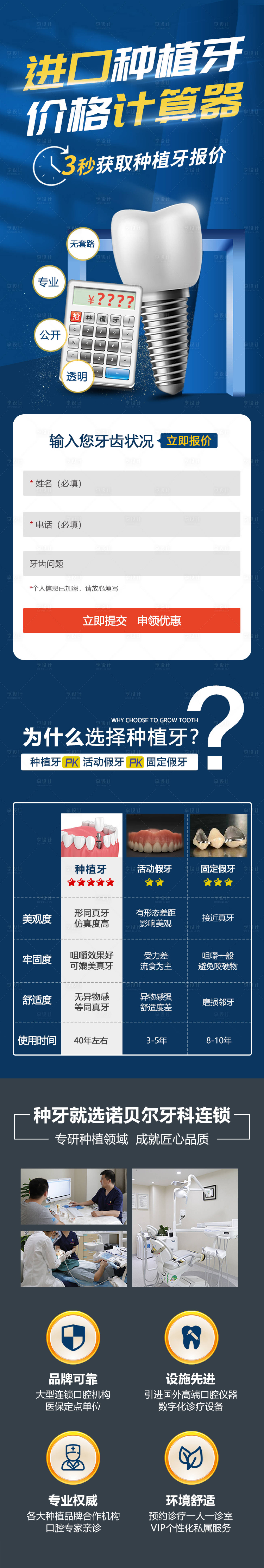 源文件下載【享設計】搜索編號：64670015201143660【口腔種植牙落地頁】