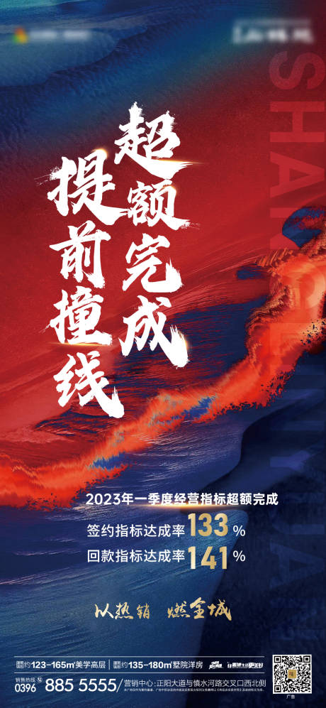 源文件下载【业绩超额完成海报】编号：21930015539311786