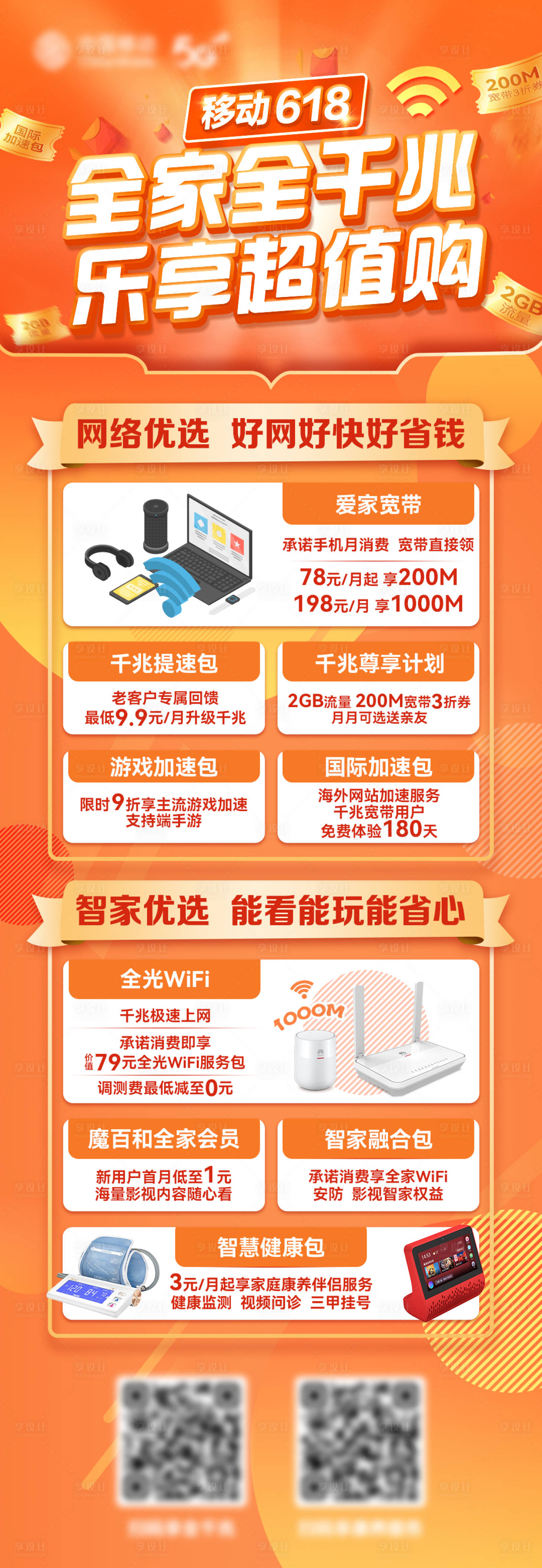 源文件下載【享設計】搜索編號：90650015127114732【618家庭寬帶活動長圖海報】