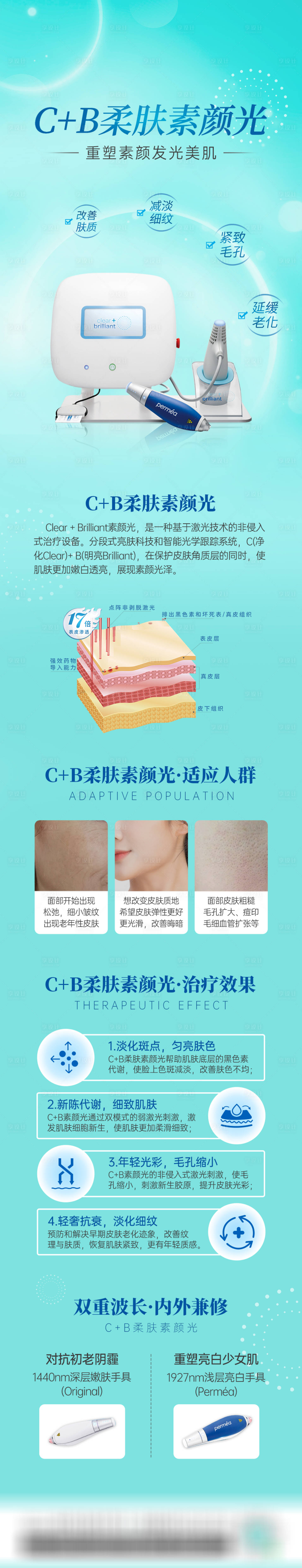 源文件下载【享设计】搜索编号：81780015303765331【医美皮肤素颜光专题长图海报】