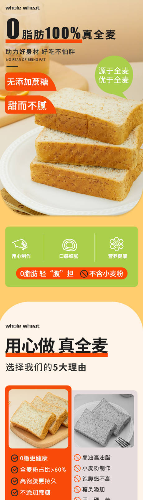 源文件下载【减脂全麦吐司面包详情页】编号：20230307133541730