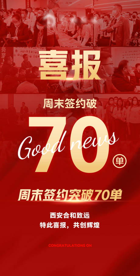 源文件下载【地产战报喜报红金海报】编号：91400015625493601