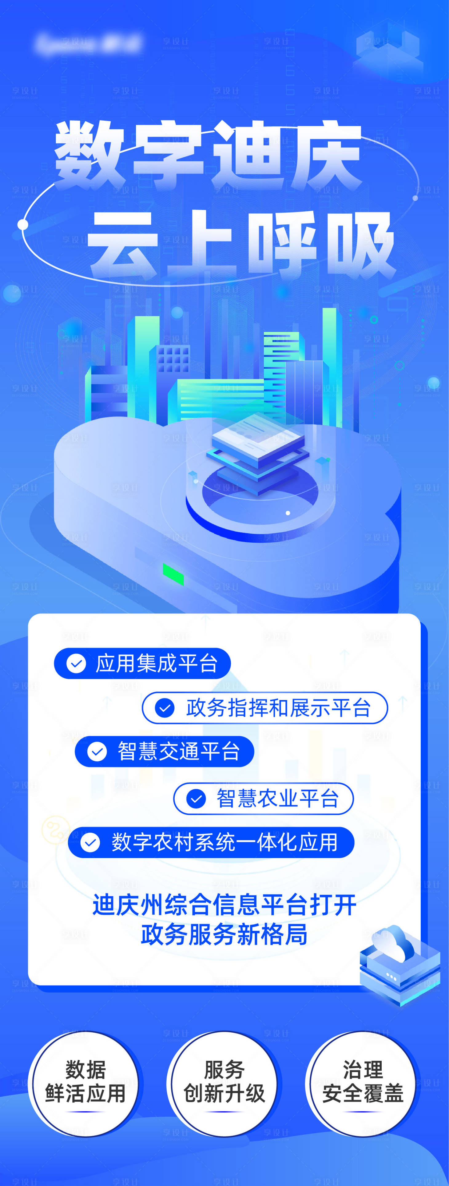 源文件下载【享设计】搜索编号：36040015085174748【互联网数字科技城市宣传长图海报】