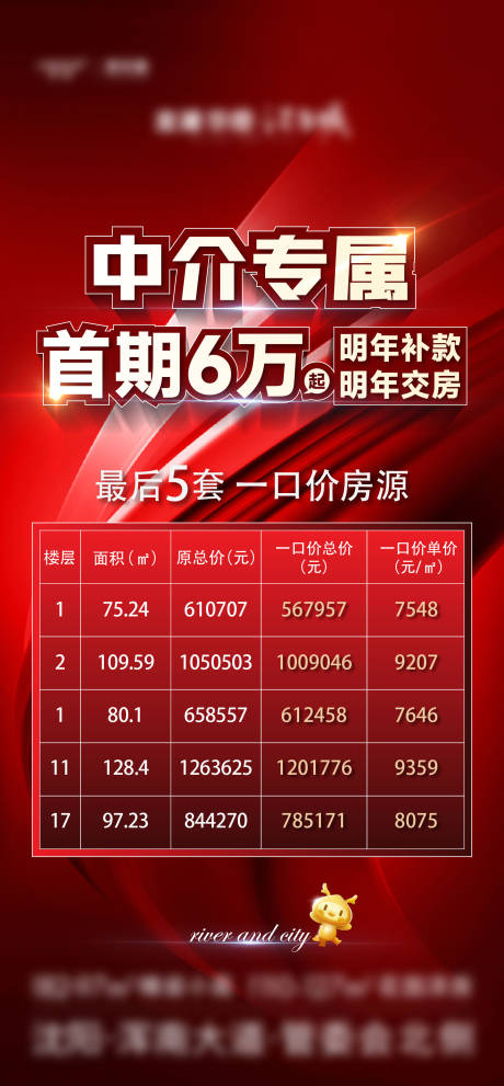 源文件下载【地产特价房红金海报】编号：64460015727653576