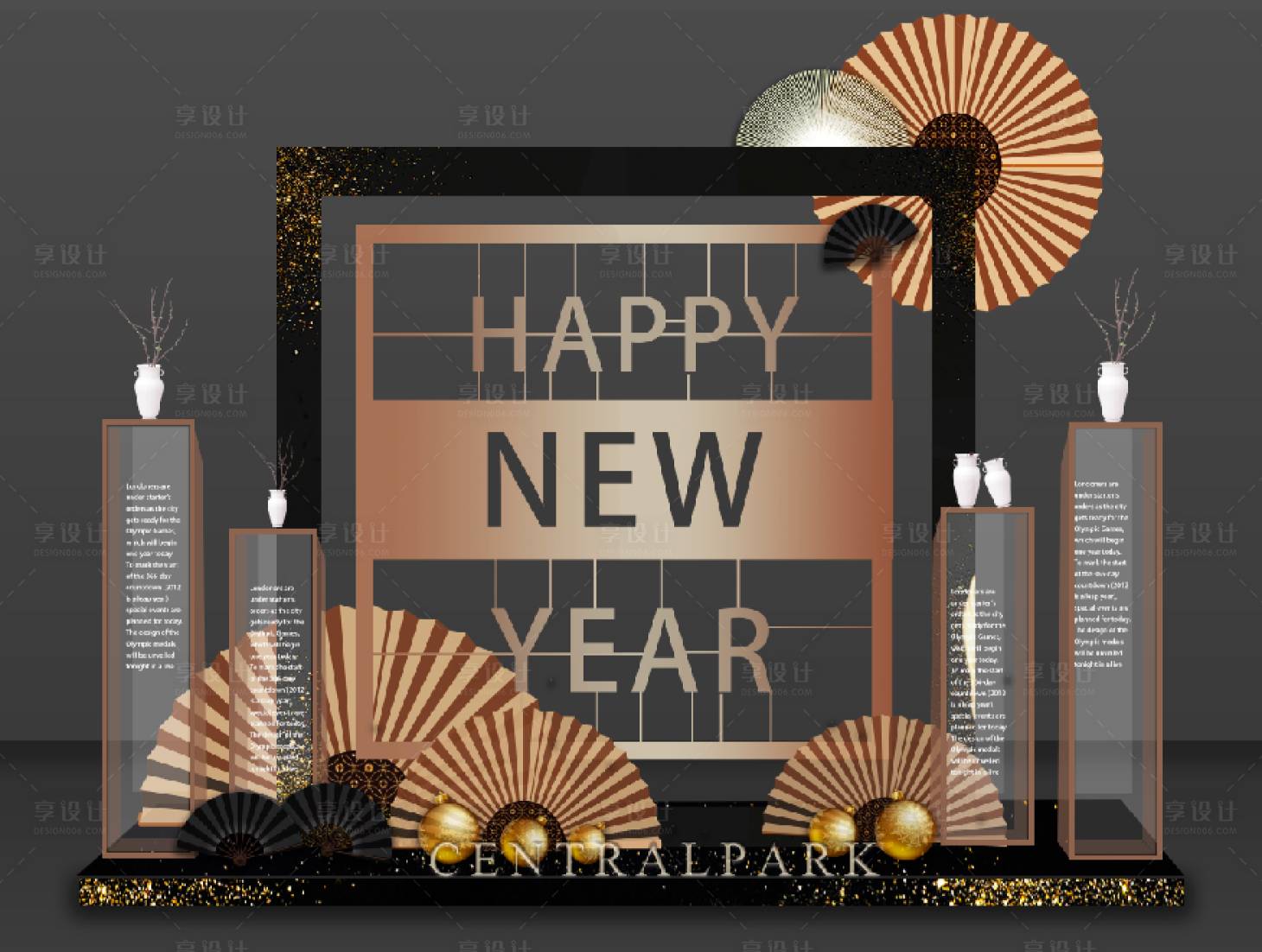源文件下載【享設計】搜索編號：93220015380343286【黑金新年美陳對頭 】