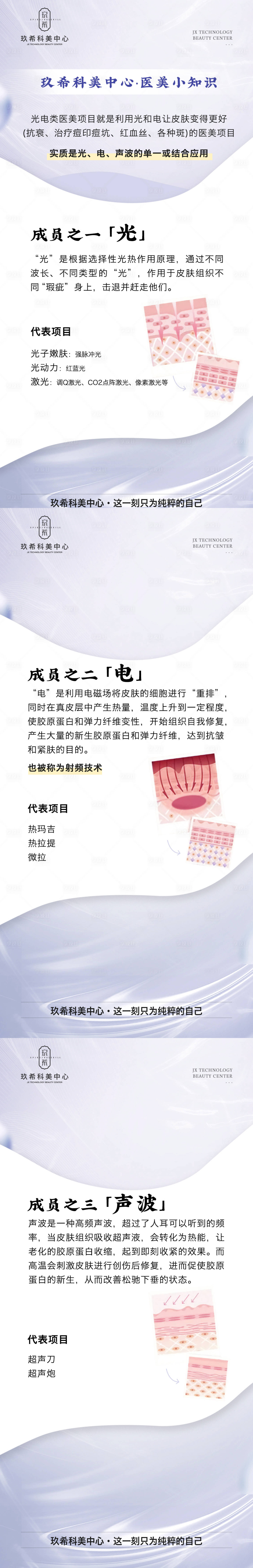 源文件下載【享設計】搜索編號：96210015413385183【醫美小知識光電項目海報】