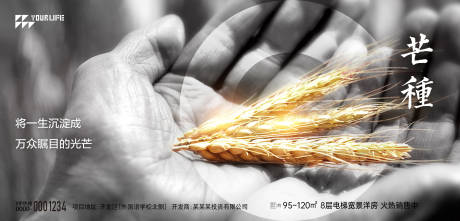 源文件下載【芒種節氣廣告展板】編號：21510015386897649