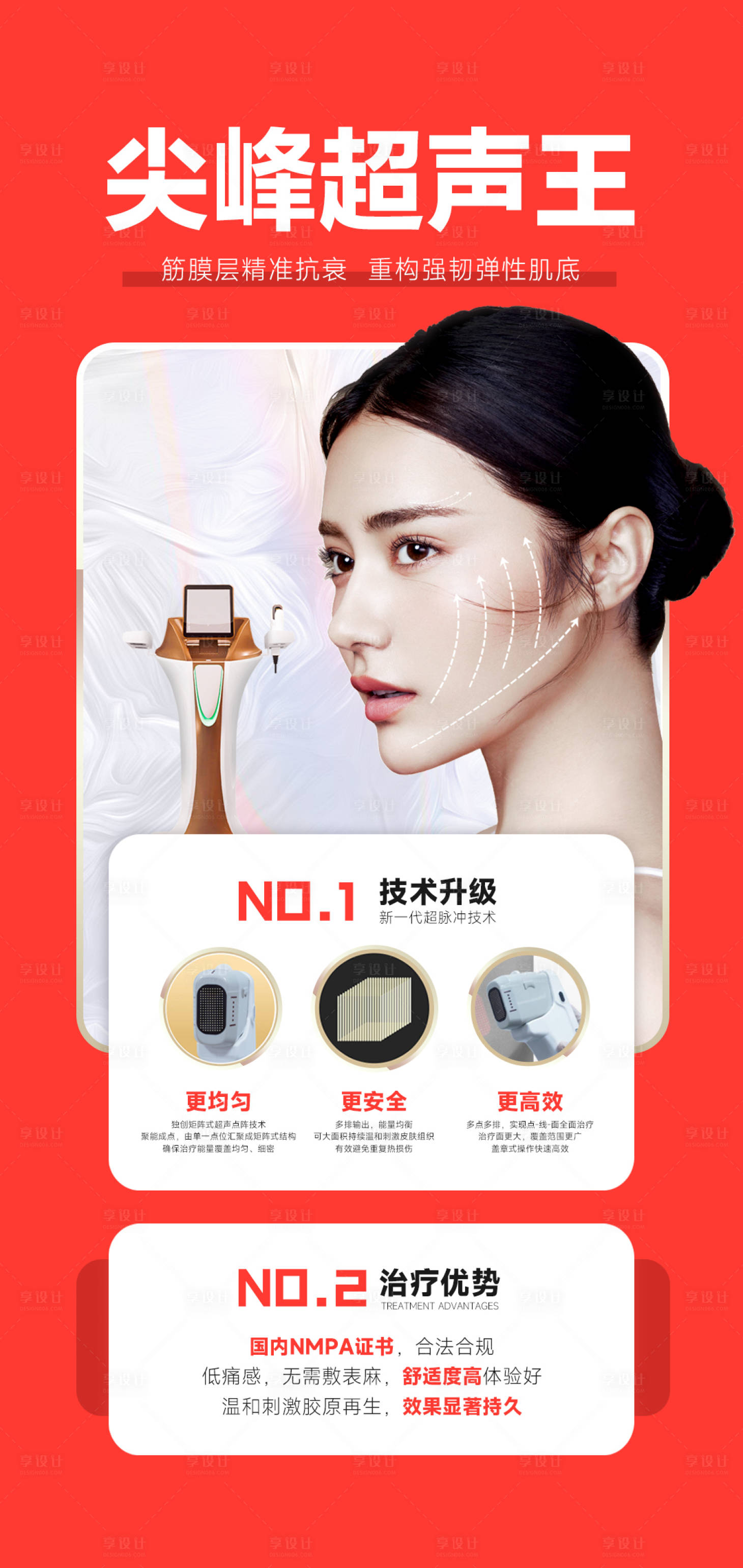 源文件下載【享設計】搜索編號：40700015237405731【醫美整形尖峰超聲王模特儀器功效】