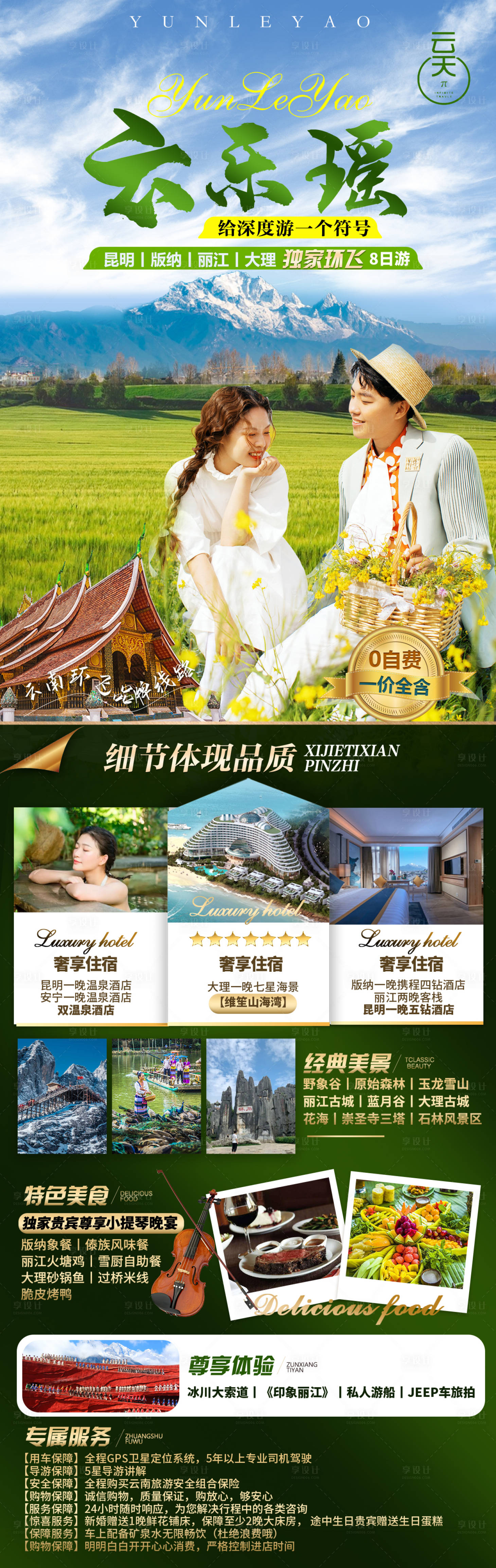 源文件下载【云南旅游长图】编号：46410015650553852