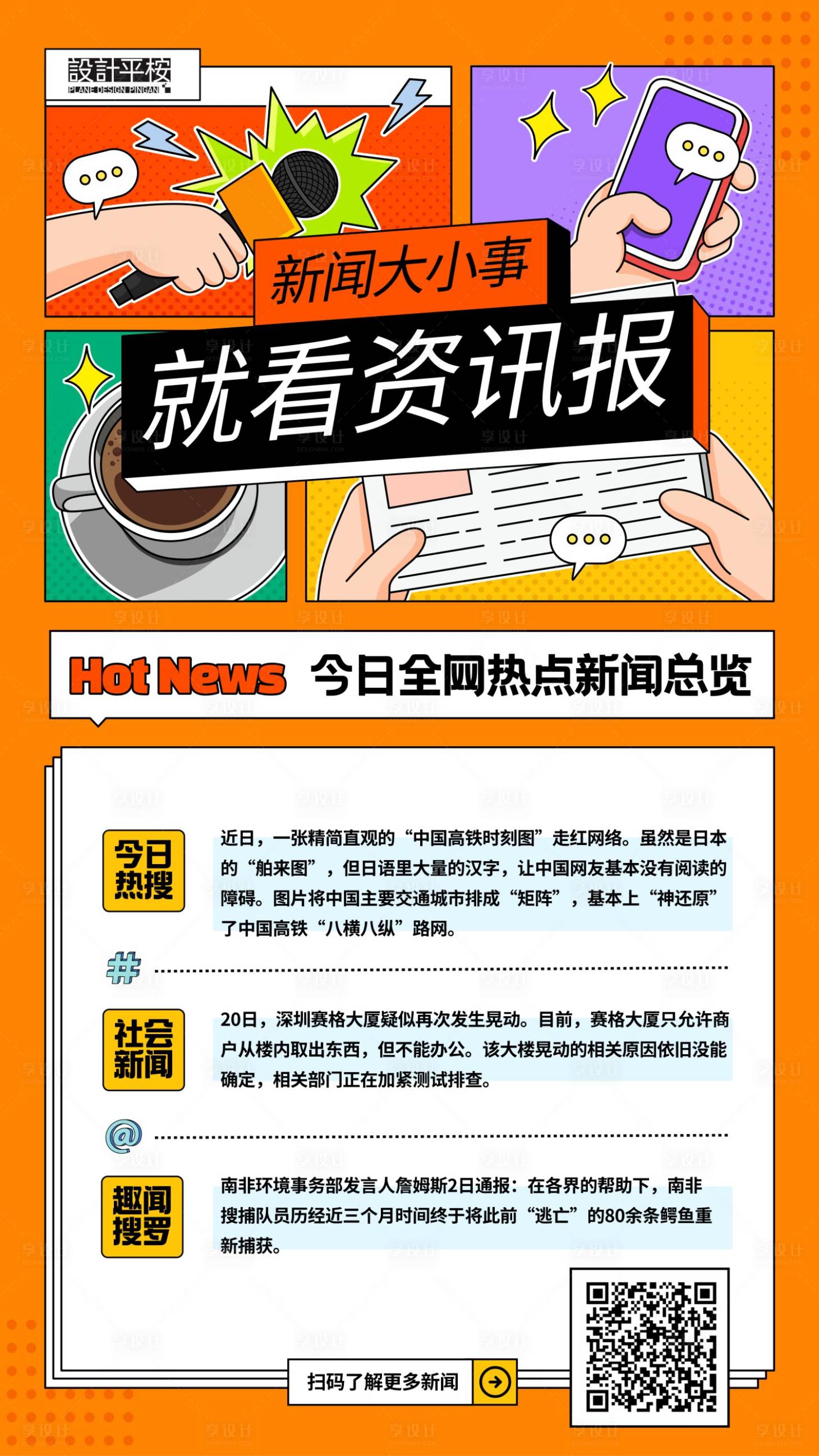 源文件下載【享設計】搜索編號：77150015617415812【新聞熱點資訊海報】