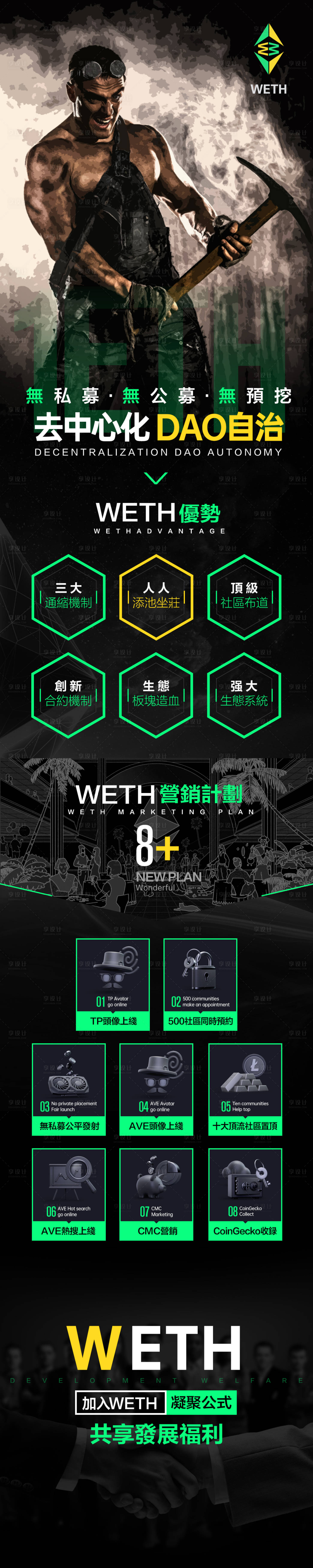 源文件下载【享设计】搜索编号：66650015445666875【海报炫酷区块链营销计划海报长图】