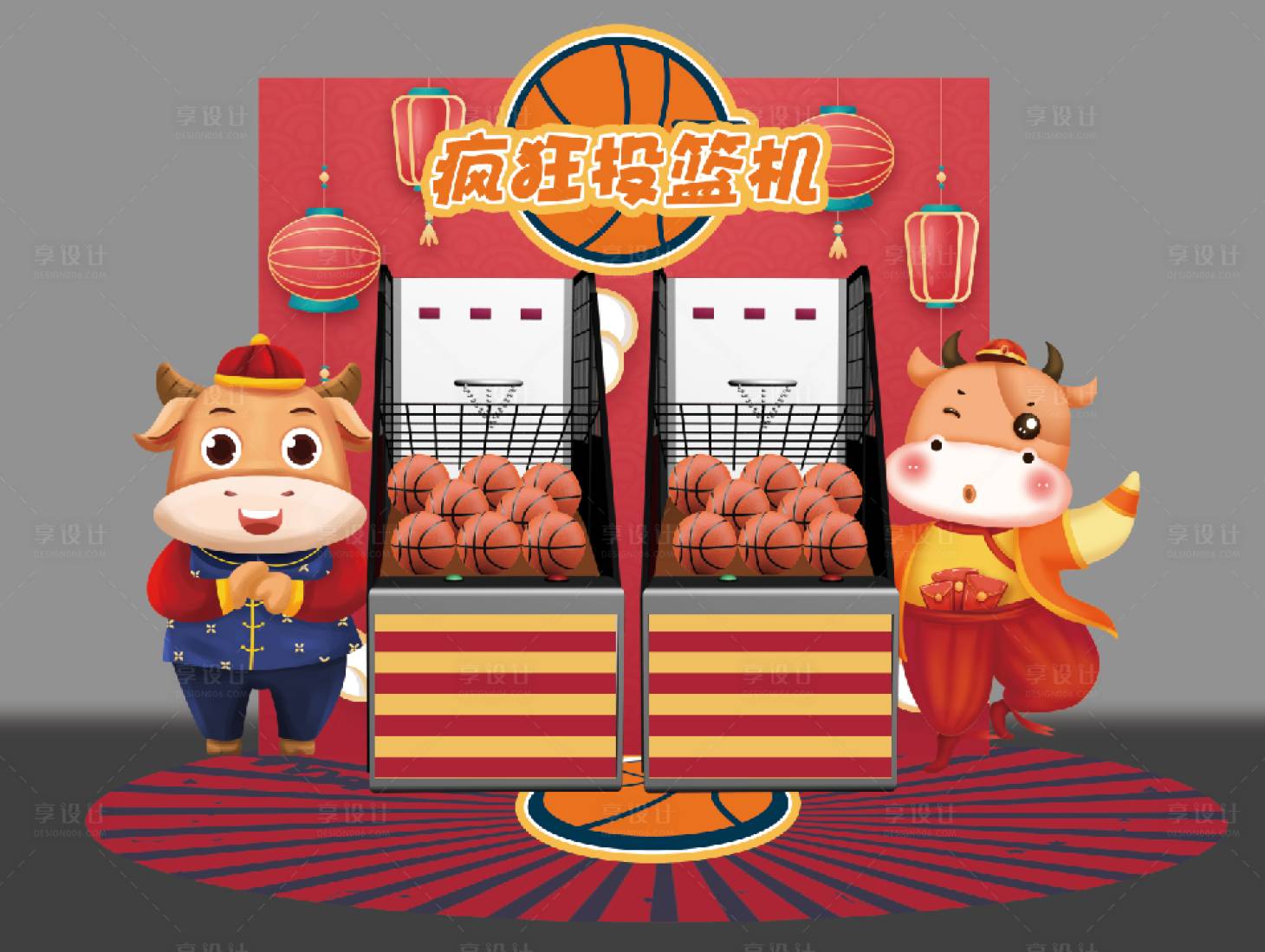 源文件下載【投籃機游戲攤位】編號：91860015520252678