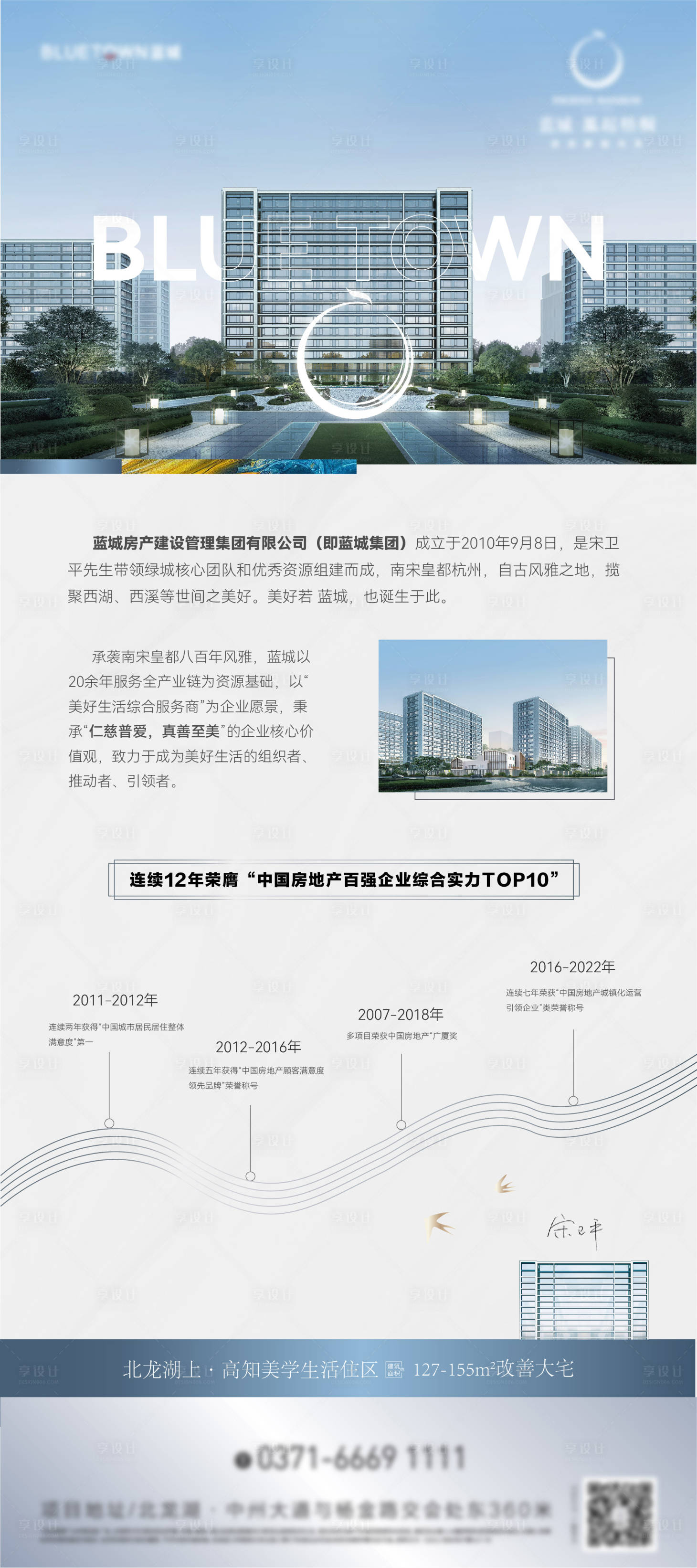 源文件下载【享设计】搜索编号：60380015520862430【品牌荣誉介绍地产海报】