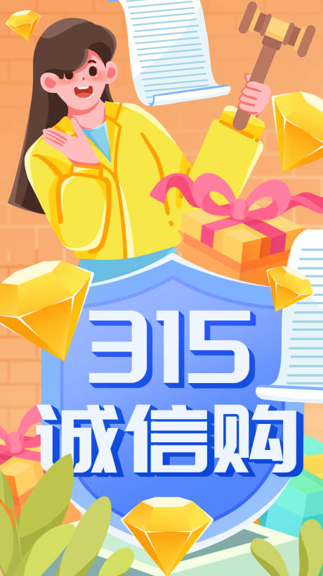 源文件下载【315消费者权益日海报】编号：73470015336125010
