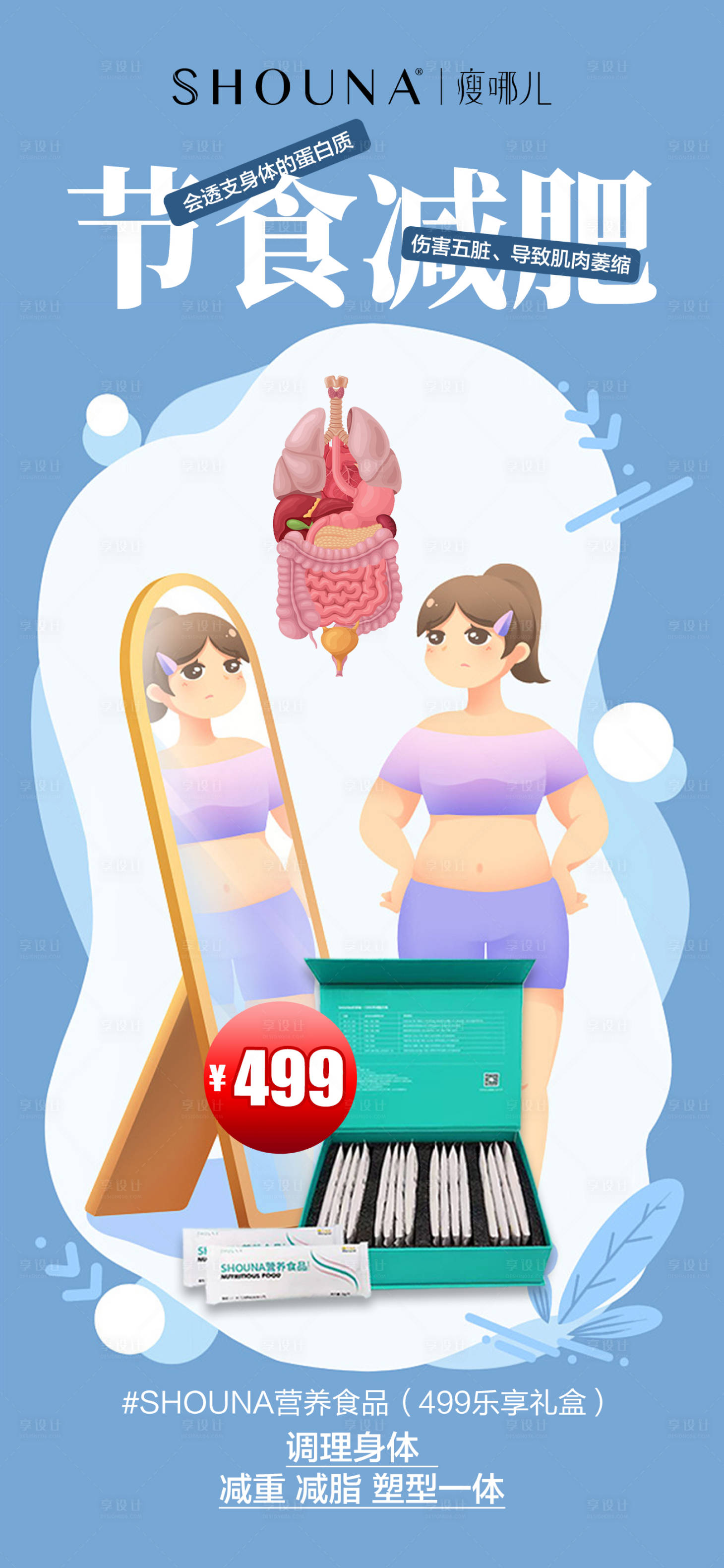 源文件下载【减肥产品海报】编号：44910015659691149