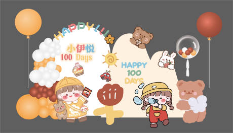 源文件下载【卡通女孩生日宴美陈】编号：16180015376094946