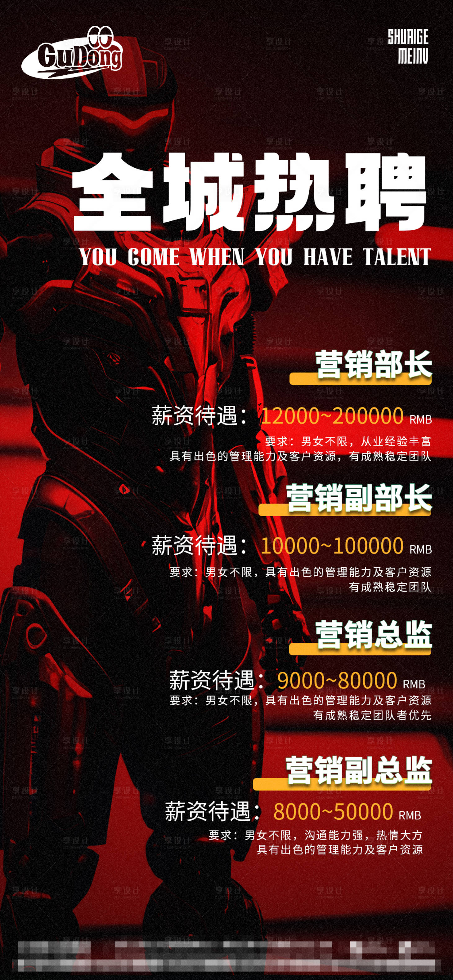 源文件下載【享設(shè)計】搜索編號：85700015729363674【酒吧招聘海報】
