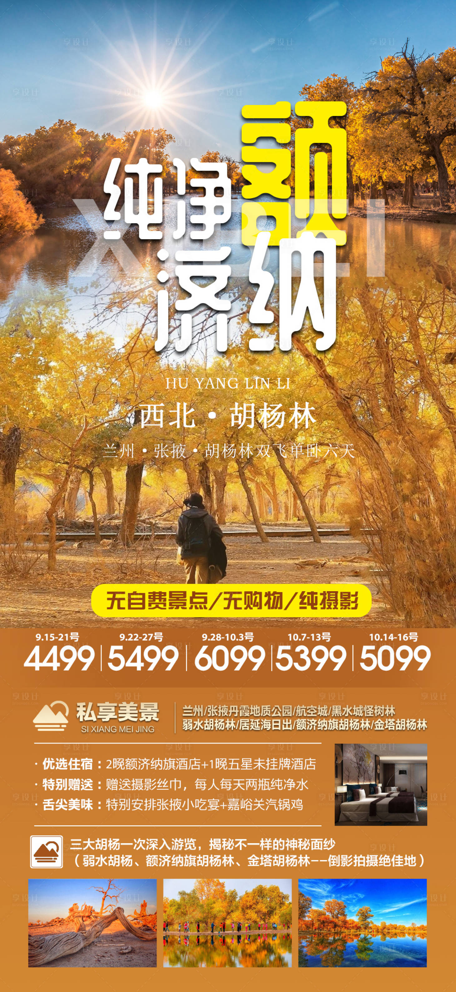 西北胡杨林额济纳旅游海报广告-源文件【享设计】