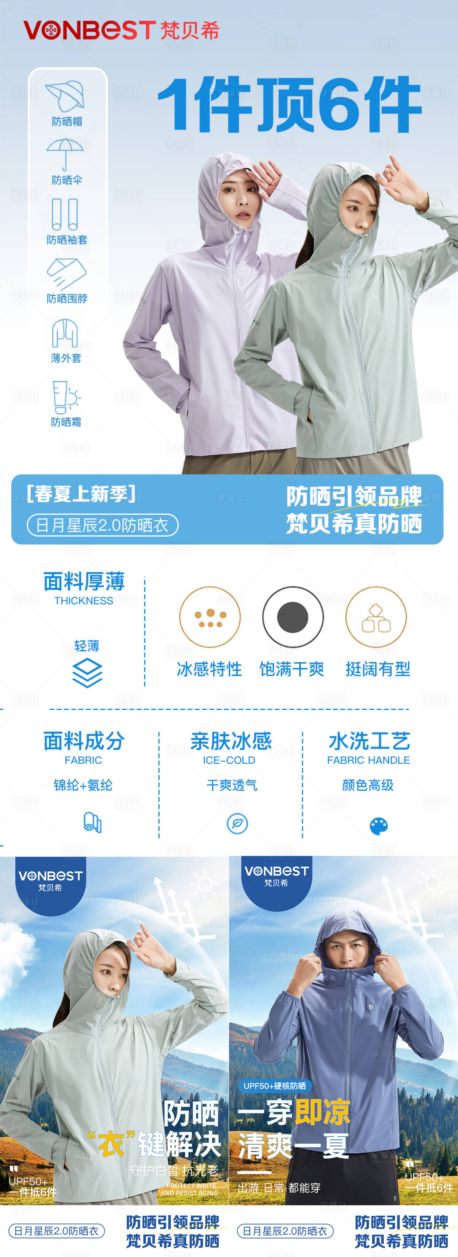 源文件下载【防晒衣宣传系列海报】编号：91270015281122099