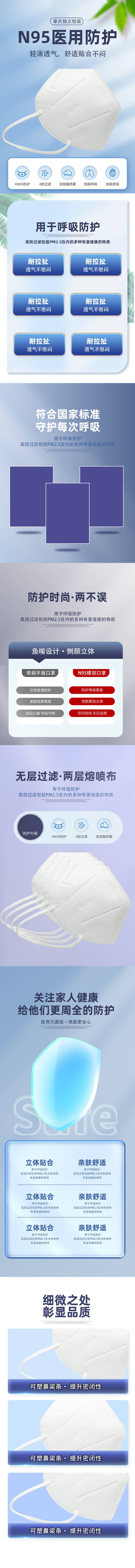 源文件下載【醫療健康防護一次性安全口罩詳情頁】編號：49260015443767325