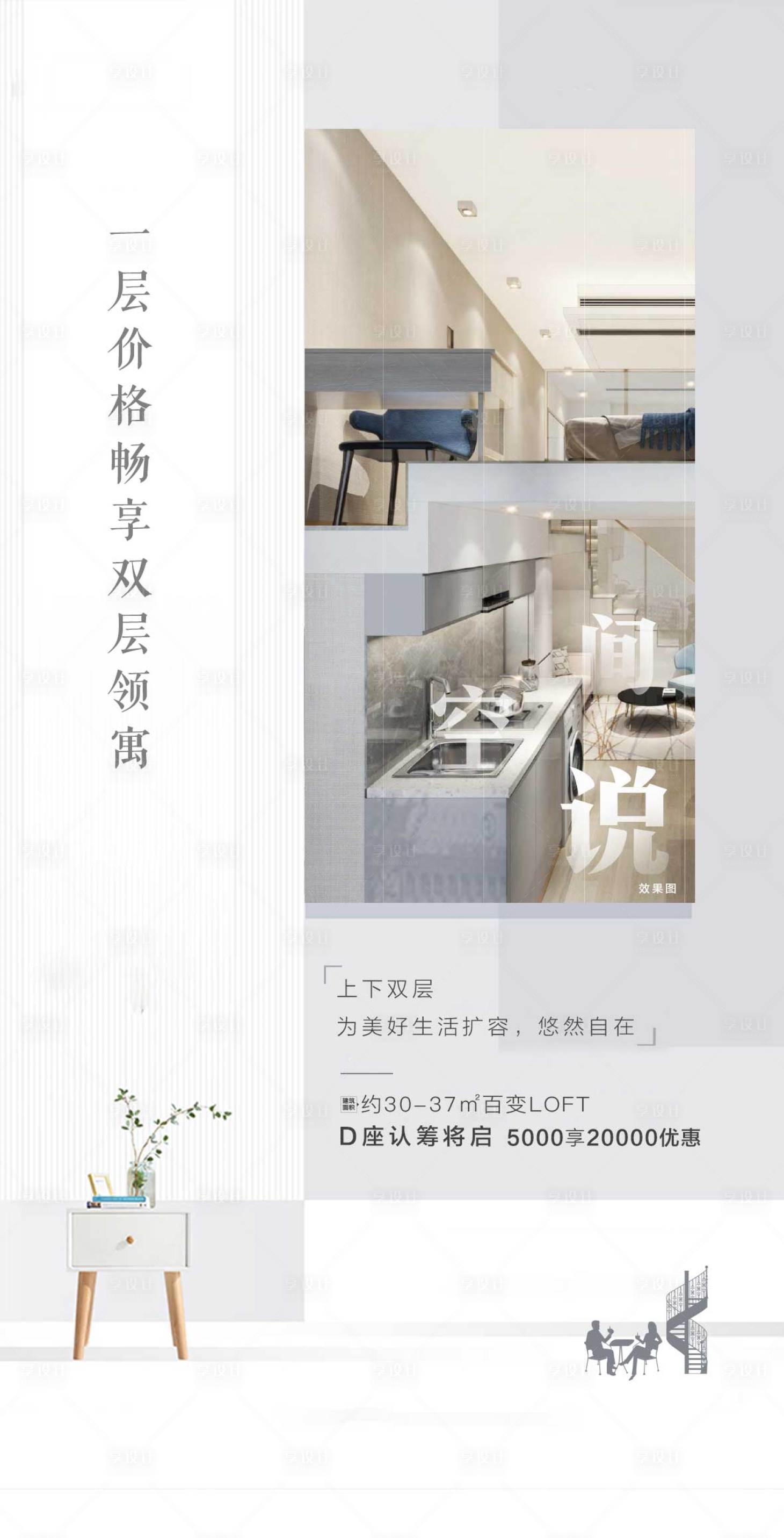 源文件下载【享设计】搜索编号：16710015388711467【LOFT公寓价值点移动端海报】
