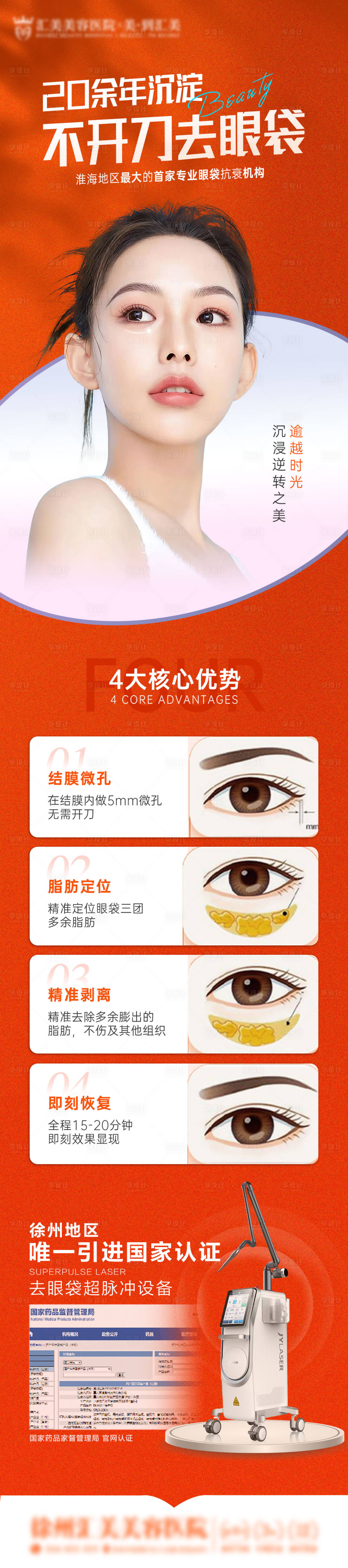 源文件下载【享设计】搜索编号：46840015596468692【祛眼袋医美长图海报】