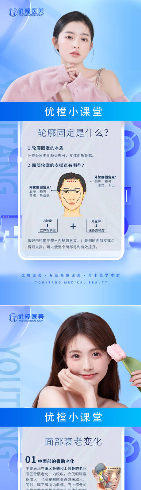 源文件下載【享設計】搜索編號：40200015168963585【醫美輪廓固定科普海報】