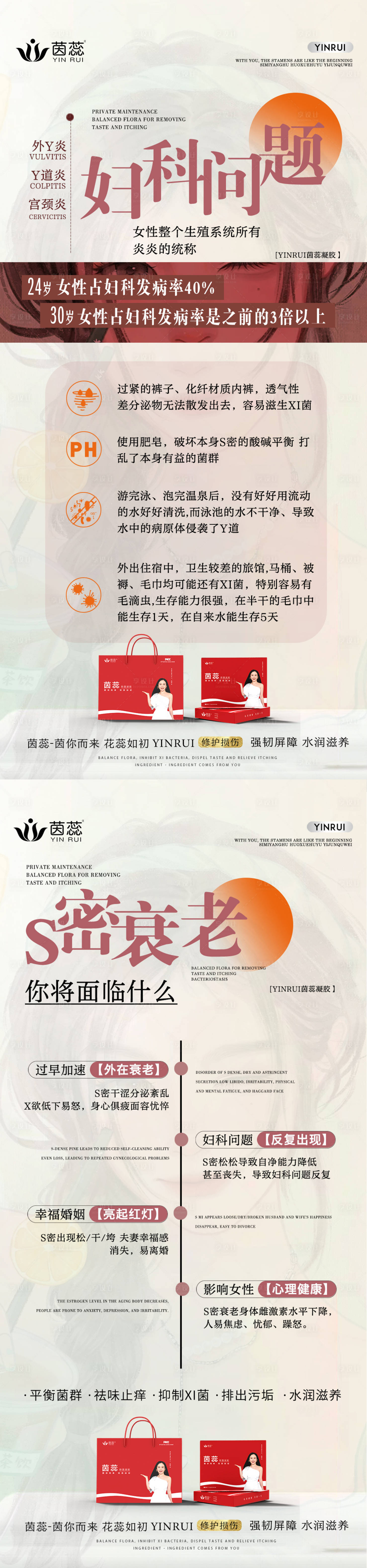 源文件下载【享设计】搜索编号：85290015683938363【私密养护系列海报】
