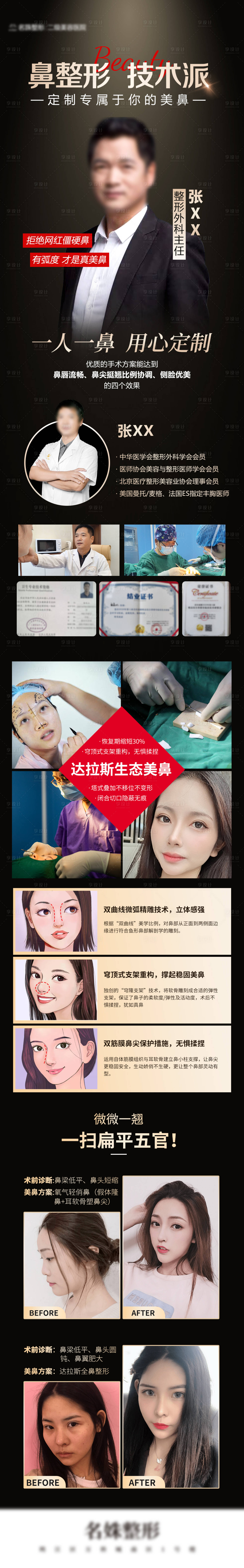 源文件下载【鼻整形医生海报长图】编号：78720015302678251