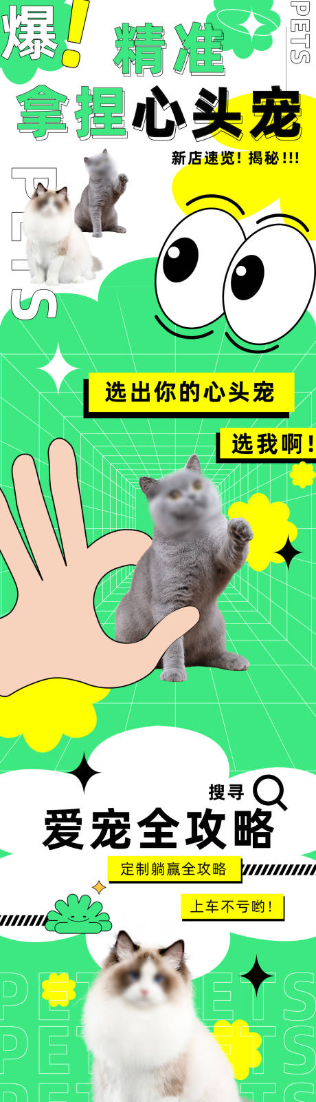 源文件下载【宠物猫咪长图海报】编号：99460015186893735
