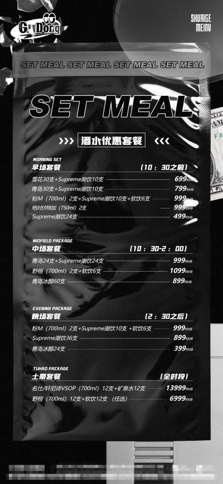 源文件下载【酒吧套餐海报】编号：69160015536022257