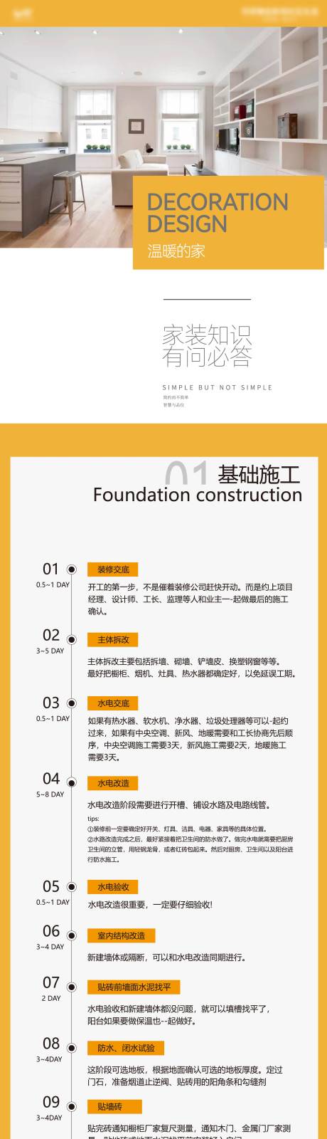 源文件下载【地产装修时间轴长图海报】编号：36030016315471247