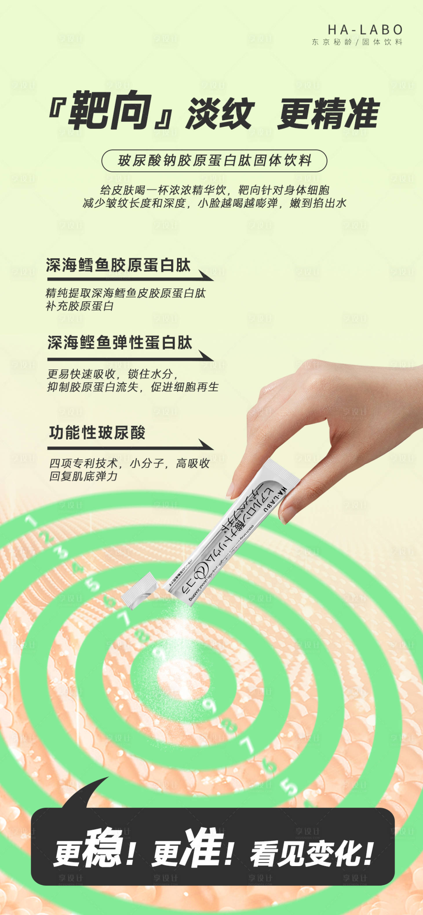 源文件下載【享設計】搜索編號：21040016111404990【靶向護膚綠色產品海報】