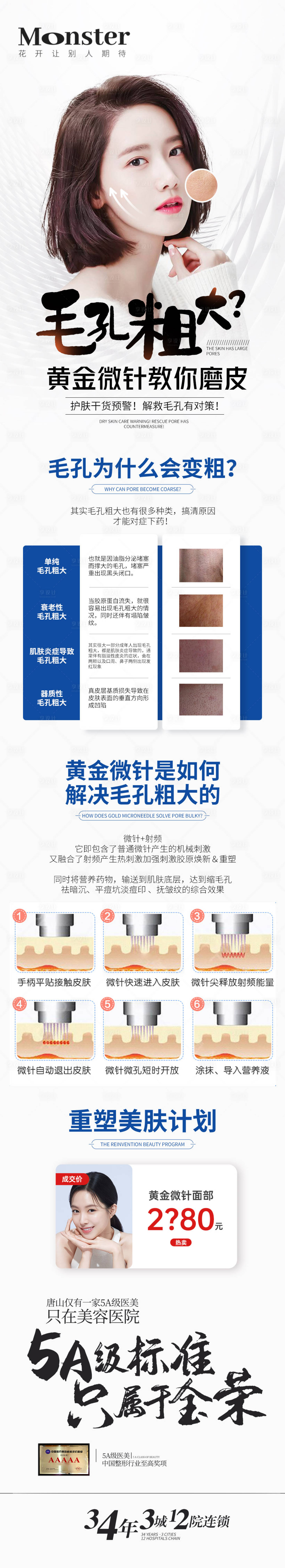源文件下載【享設計】搜索編號：34520016087702544【醫美黃金微針專題】