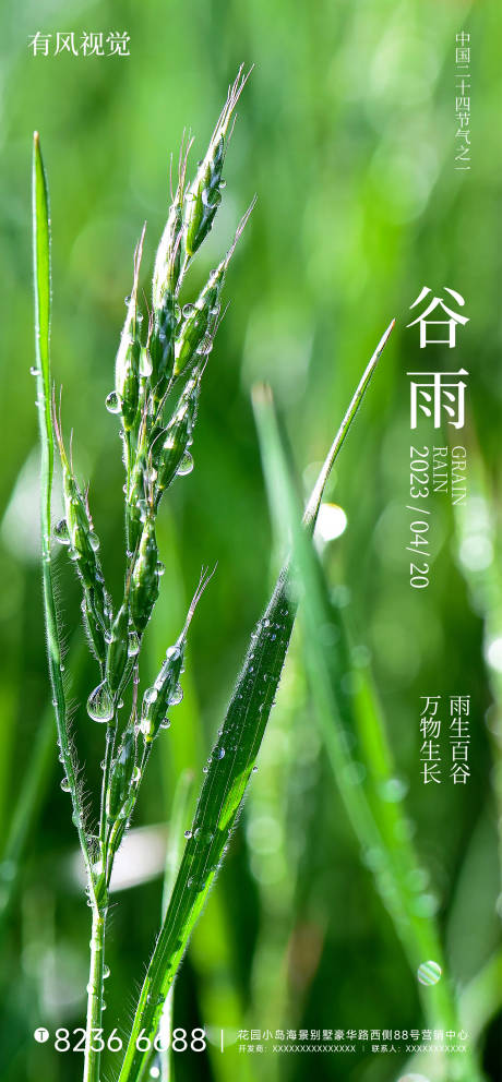 源文件下载【二十四节气谷雨海报】编号：20230409121707179