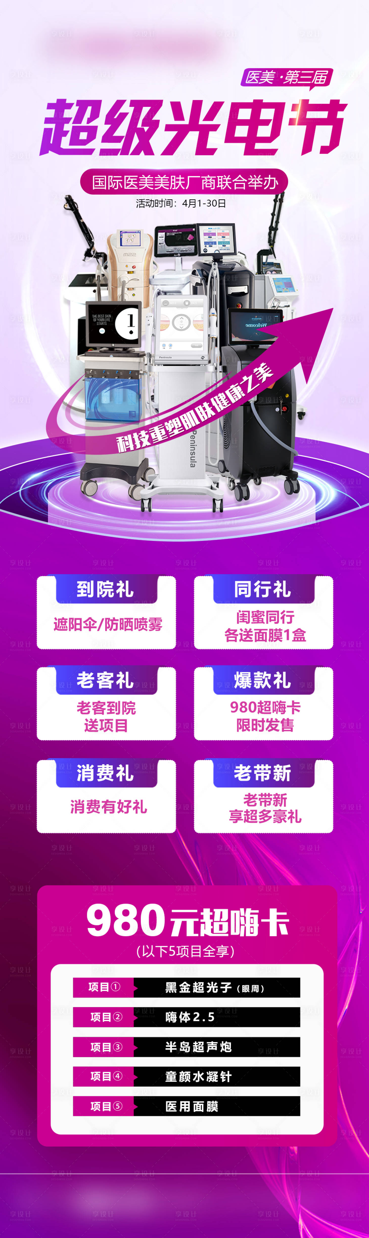 源文件下载【享设计】搜索编号：92290015779892810【医美仪器长图】