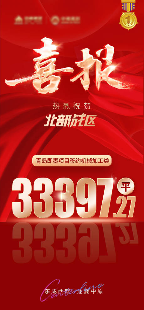 源文件下载【喜报销冠销售额喜讯红金海报】编号：44960015878292855
