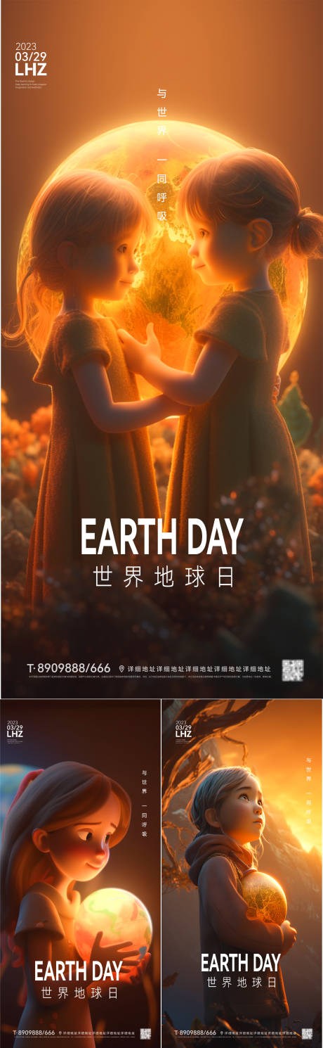 源文件下载【世界地球日海报】编号：29870015999013753