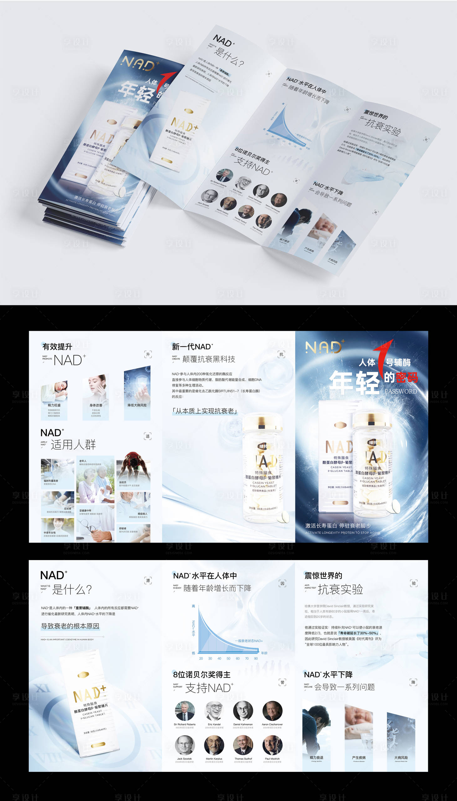 源文件下載【享設(shè)計】搜索編號：24180016108326279【NAD+三折頁】
