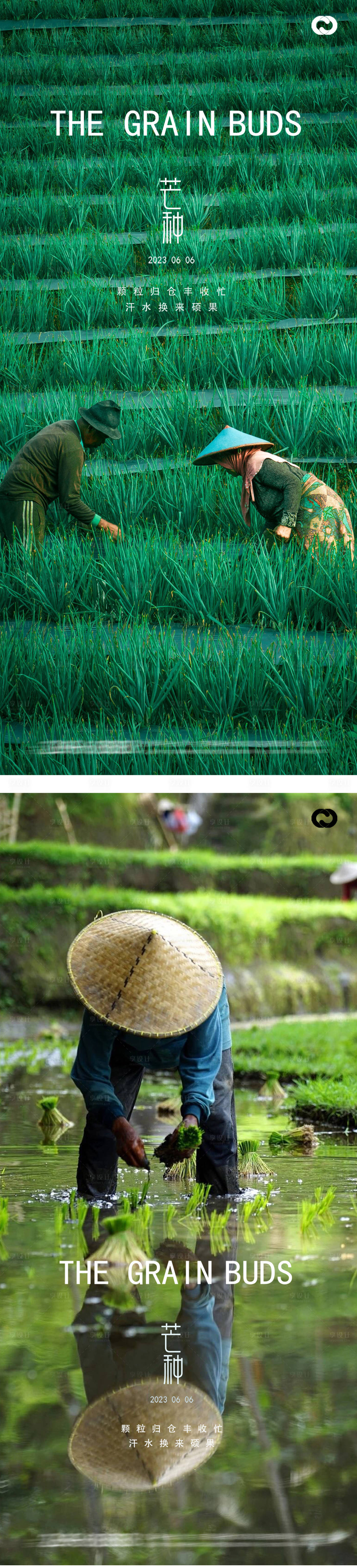 源文件下载【享设计】搜索编号：19650016007676764【芒种麦穗风景海报】