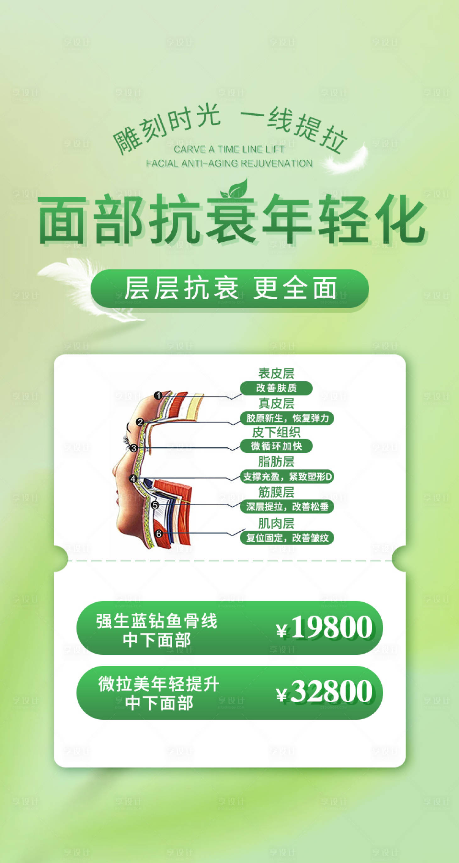 源文件下载【面部抗衰年轻化海报】编号：90090016207942032