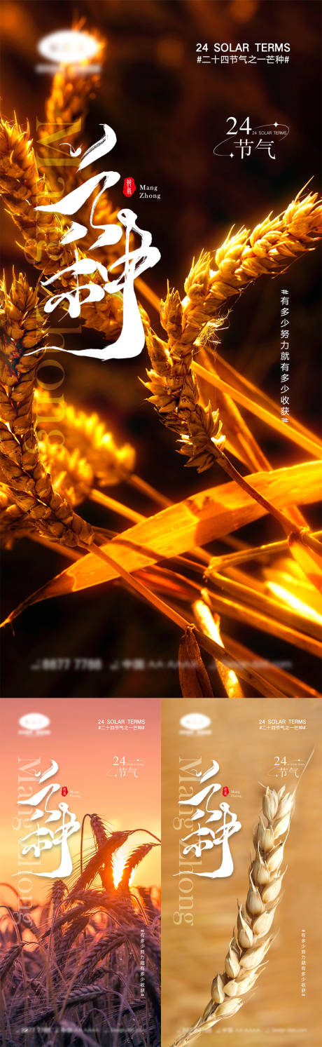 源文件下载【芒种节气海报】编号：37560016327717959