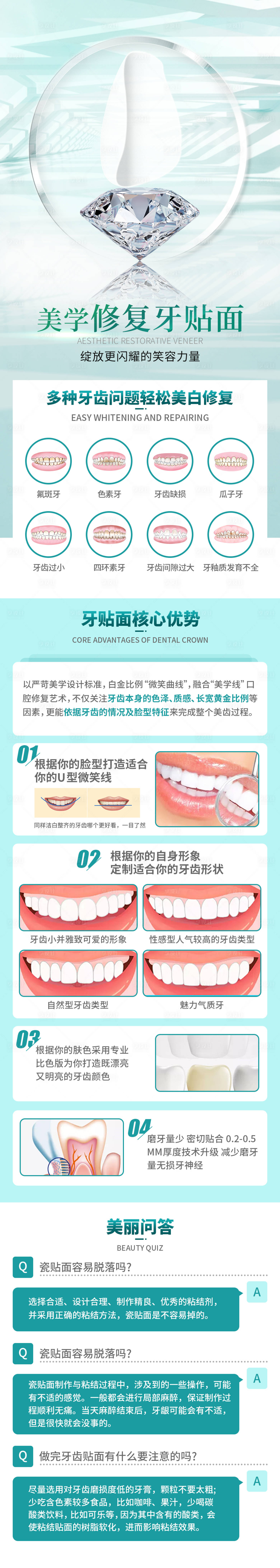 源文件下载【享设计】搜索编号：46460016398246616【美学修复牙贴面详情页】