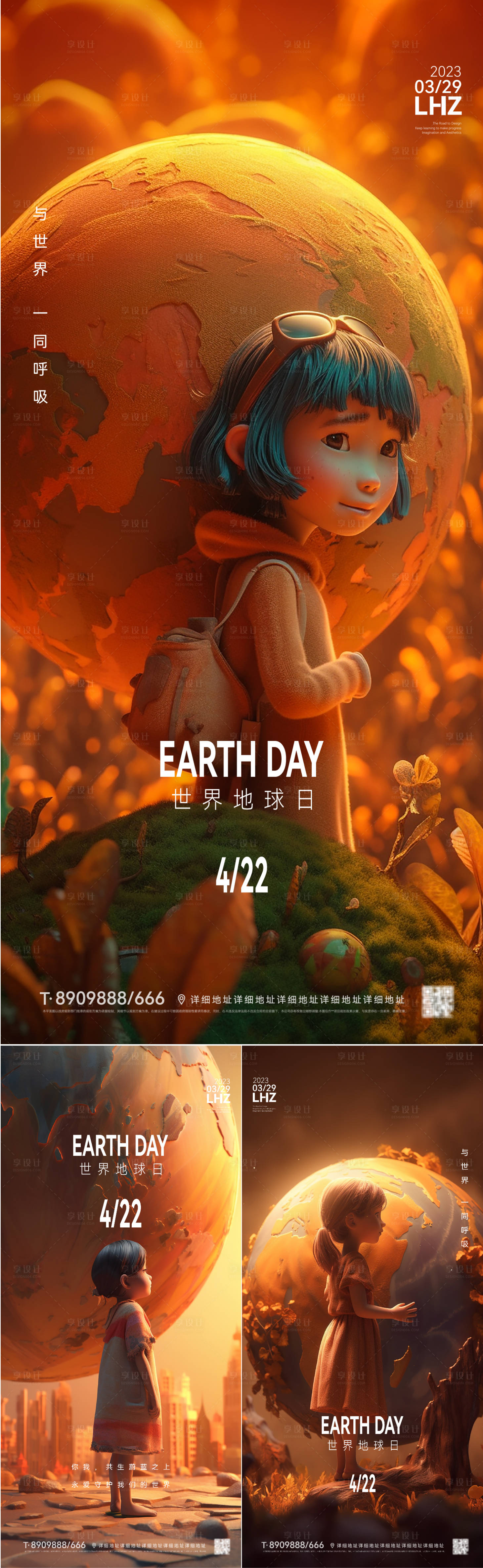源文件下载【地球日海报】编号：39290015974592267
