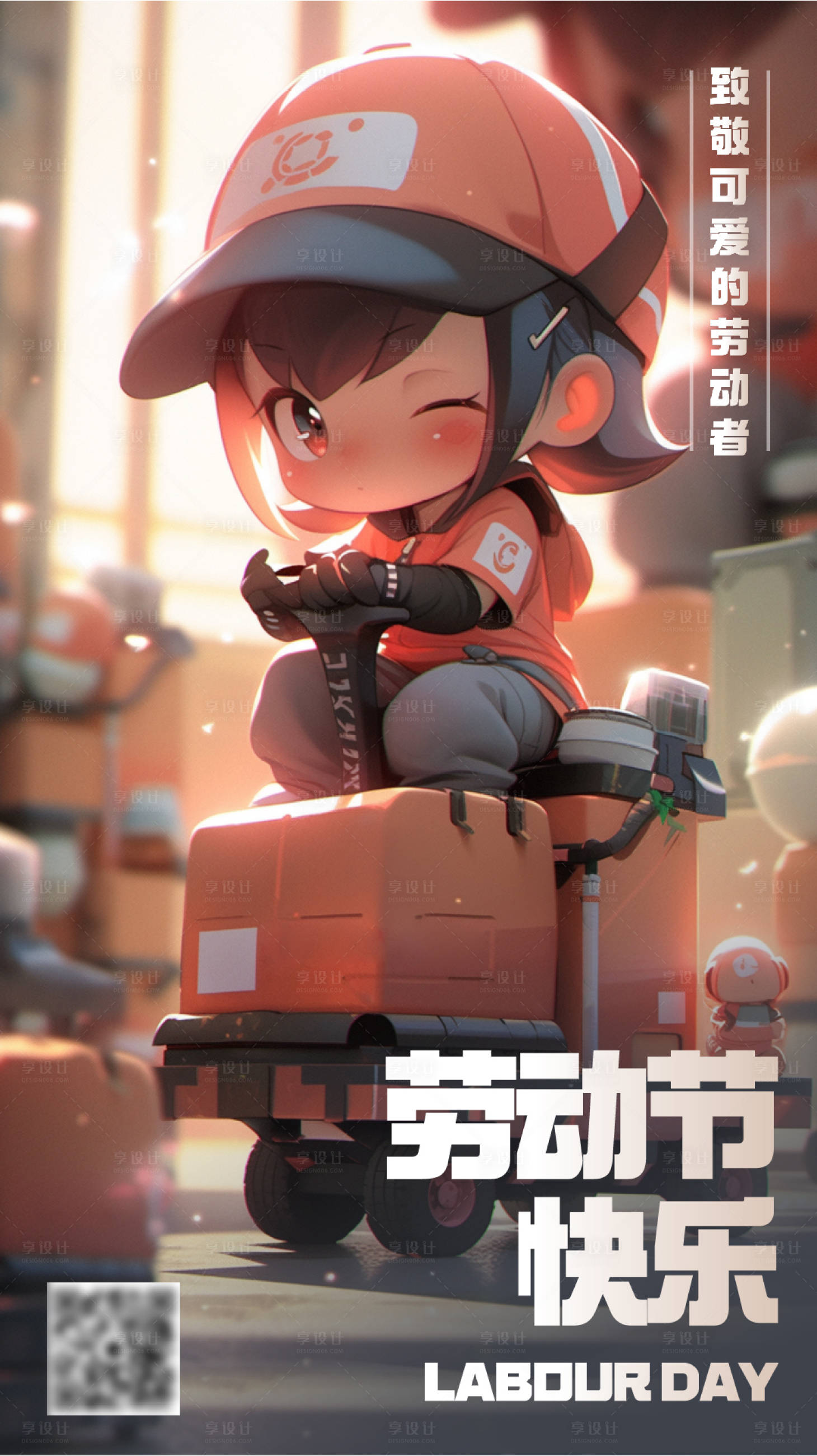 源文件下载【手绘立体风劳动节海报】编号：75500016319302775