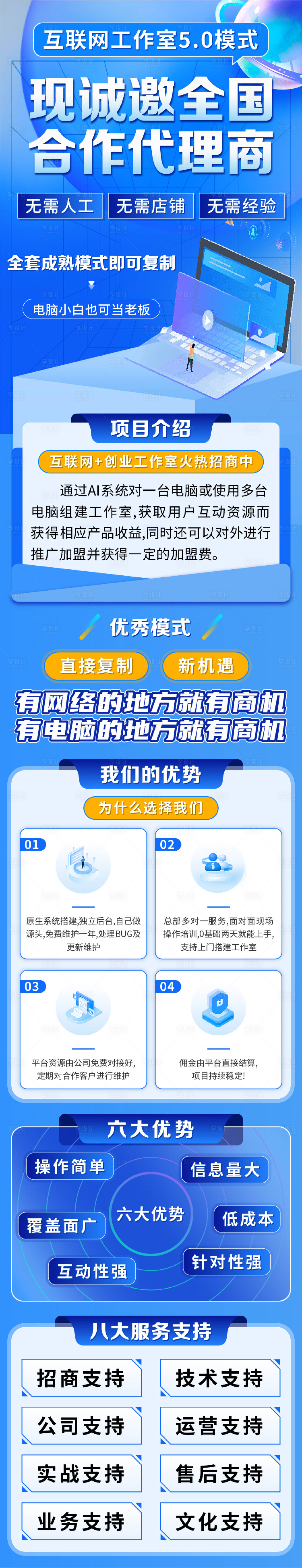 源文件下载【享设计】搜索编号：55310015818697634【互联网招募代理商长图】