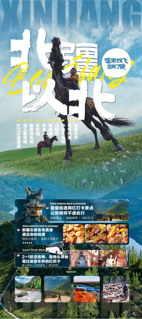 源文件下載【新疆旅游南北疆海報】編號：20230411165504825