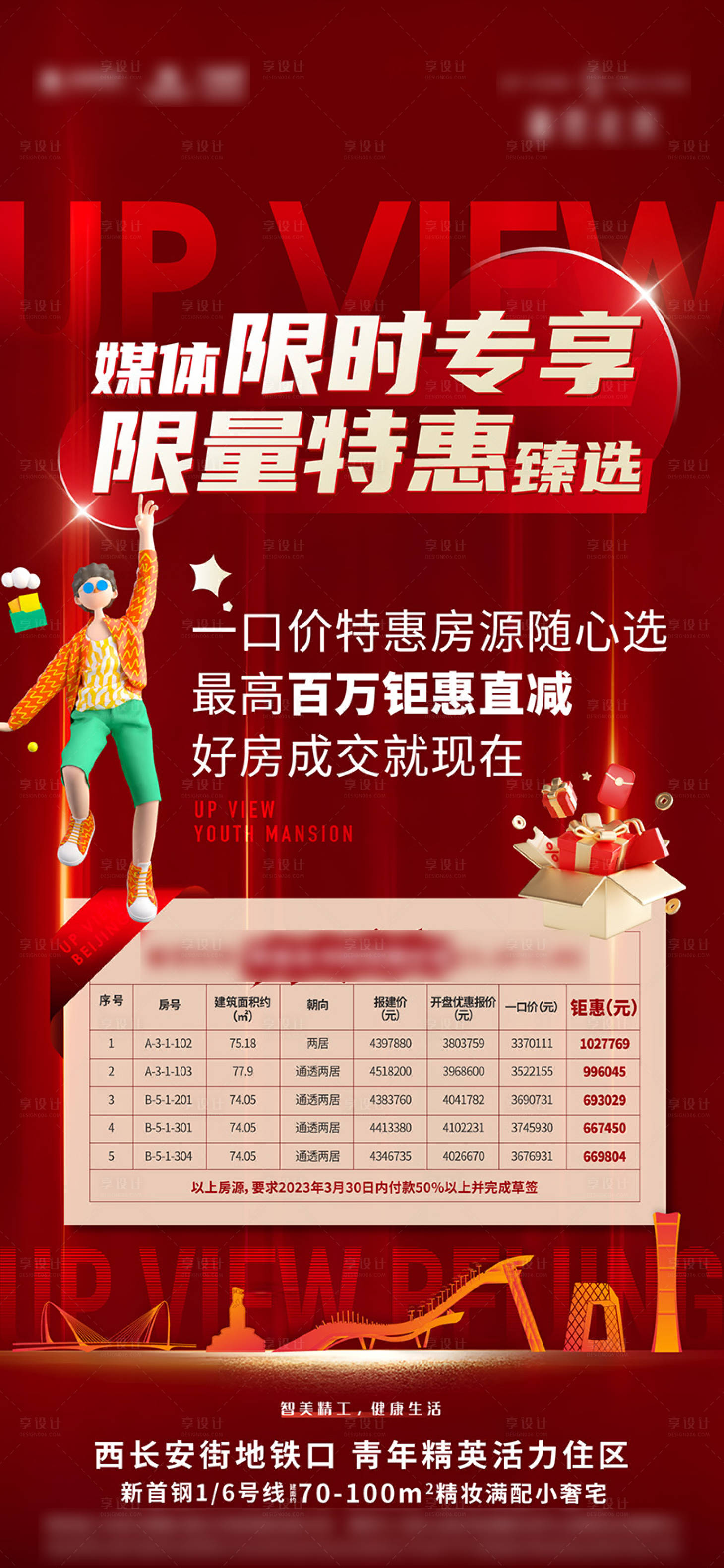 源文件下載【享設計】搜索編號：47600016106414042【季末沖刺特惠房紅金海報】